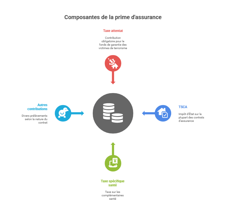 Composantes de la prime d'assurance