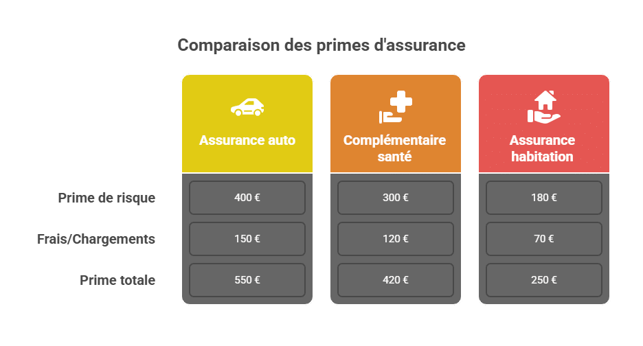 Comparaison des primes d'assurance