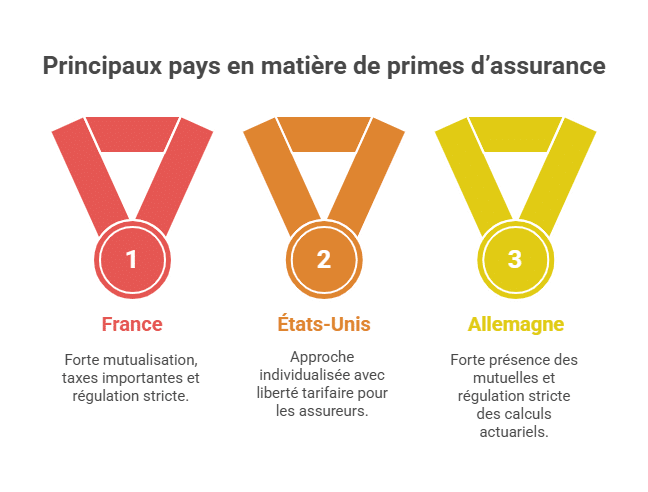 Principaux pays en matière de primes d’assurance