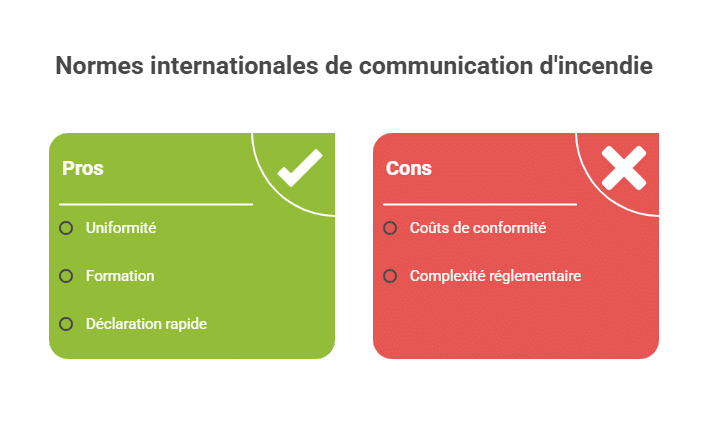 Normes internationales de communication d'incendie