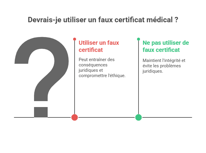 Should I use a fake medical certificate?
