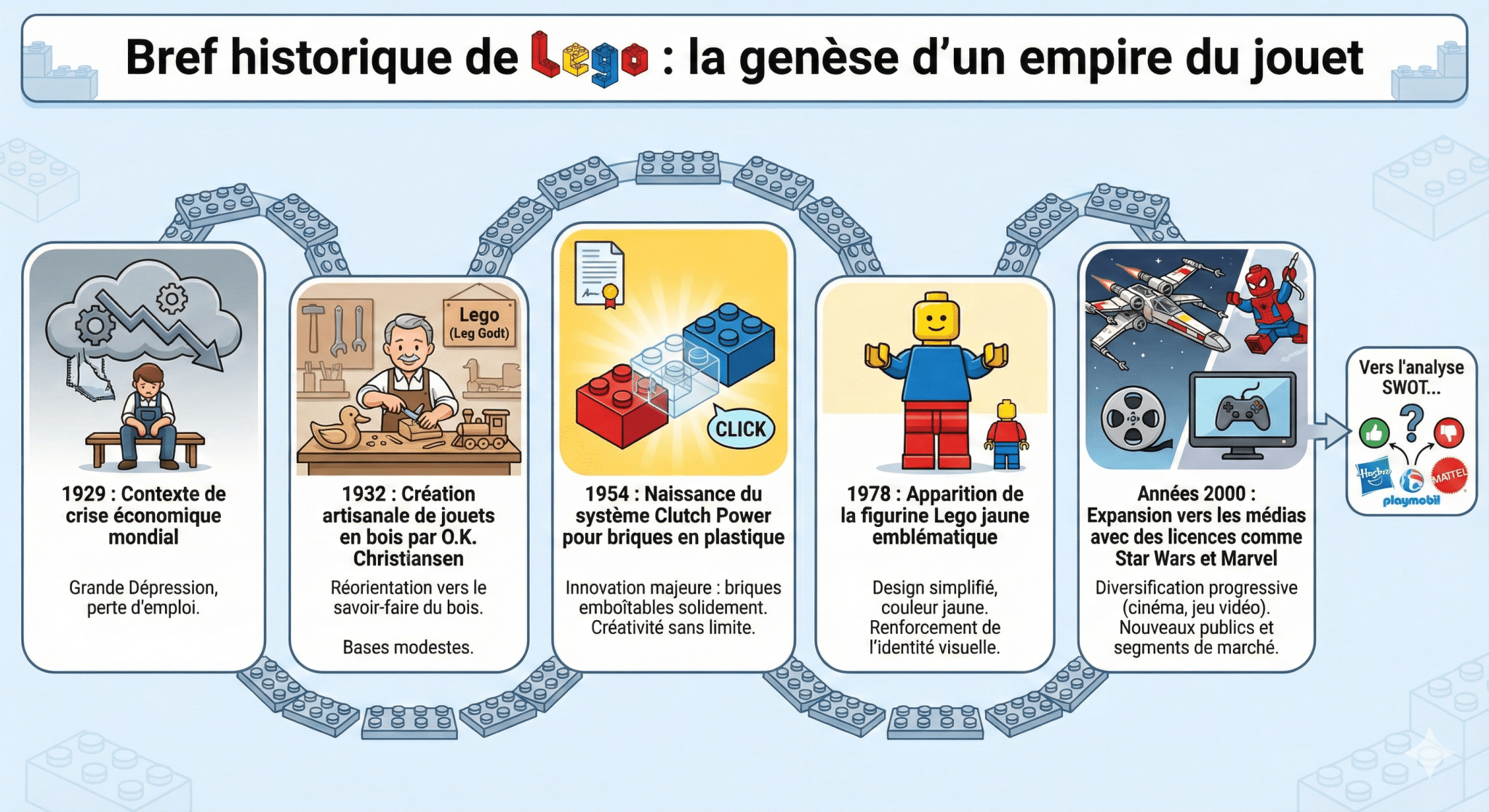 Bref historique de Lego la genèse d’un empire du jouet