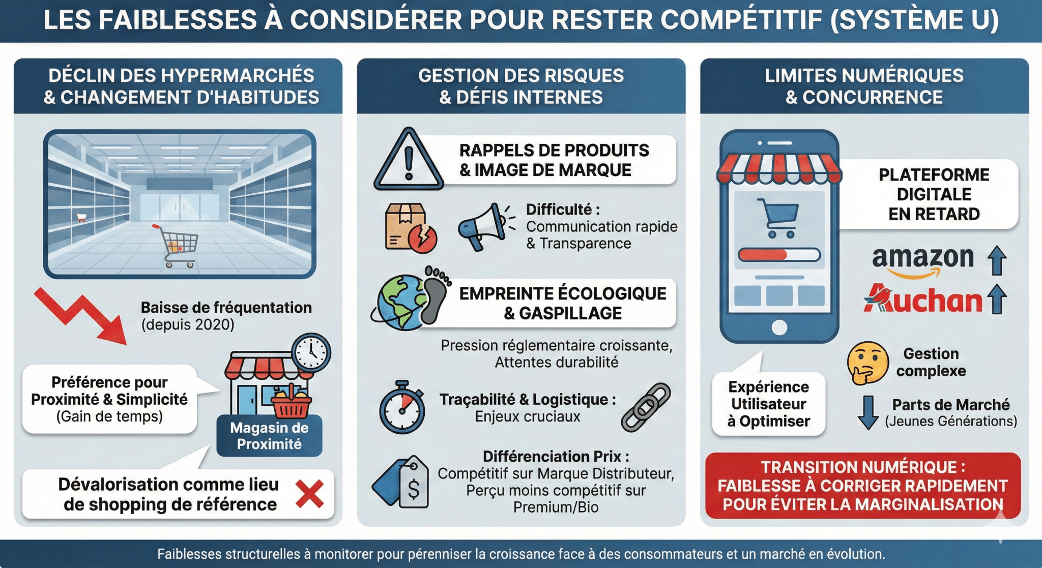 Les faiblesses à considérer pour rester compétitif