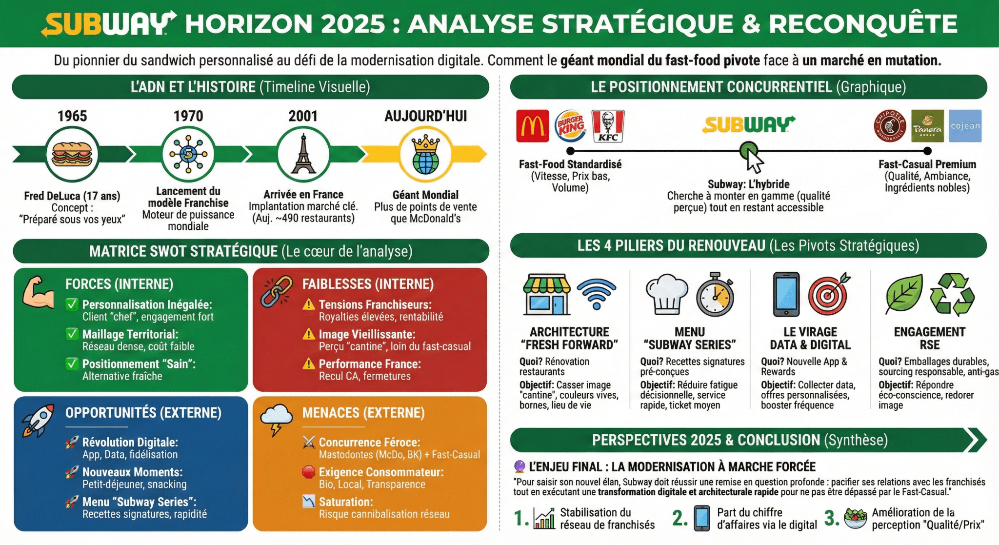 Perspectives stratégiques pour Subway en 2025 et au-delà