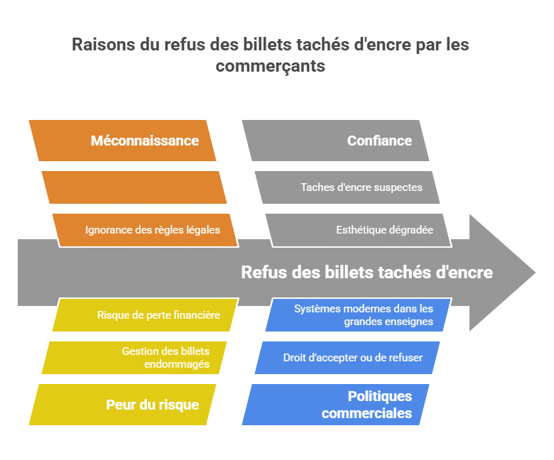 स्याही लगे नोट का अस्वीकृति का कारण