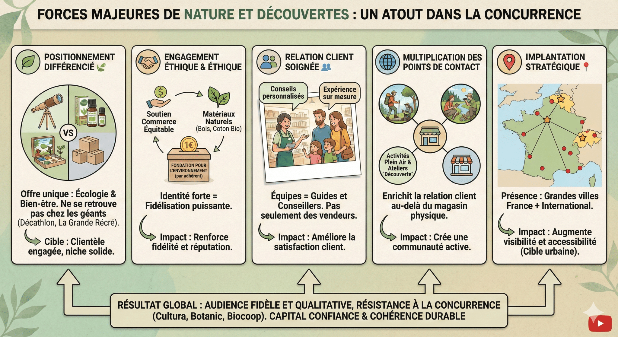 Les forces majeures de Nature et Découvertes dans un secteur concurrentiel