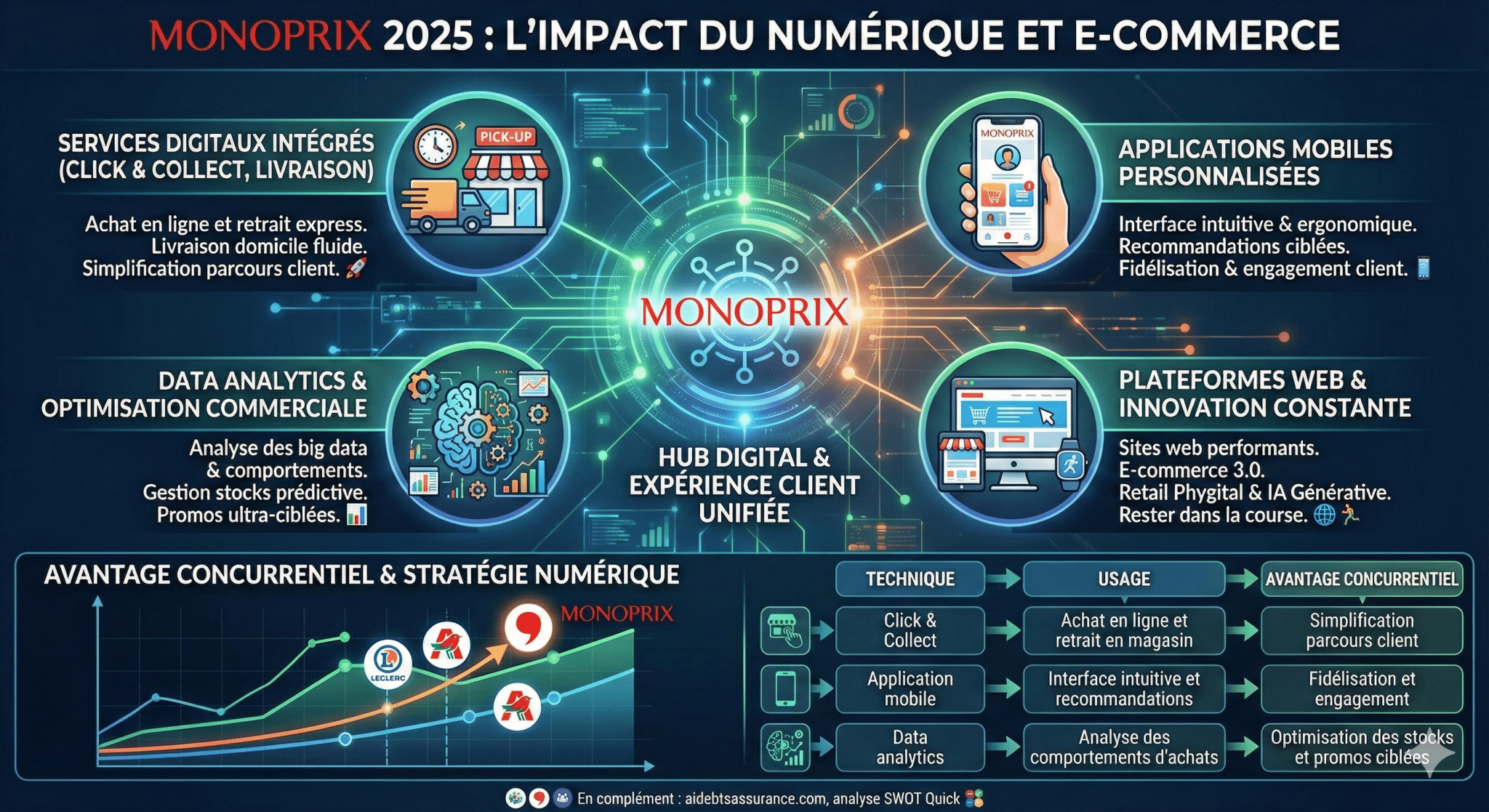 L’impact du numérique et du commerce électronique sur Monoprix en 2025