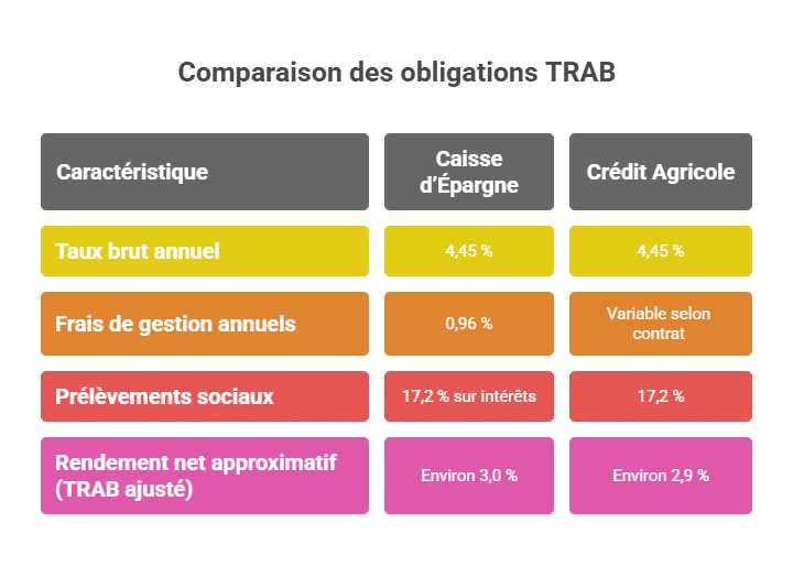 Comparaison des obligations TRAB