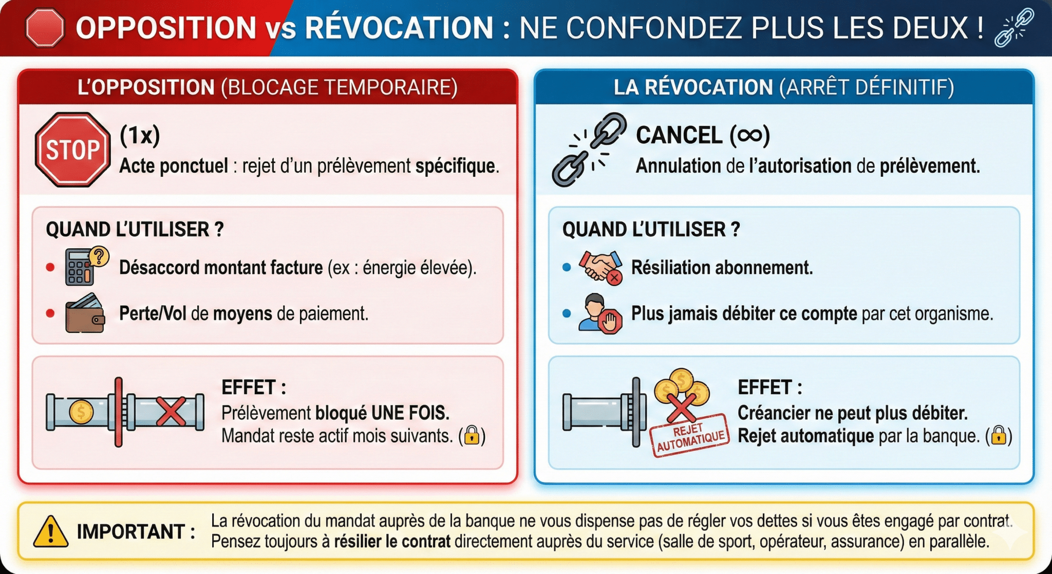 🛑 Opposition vs Révocation Ne confondez plus les deux !