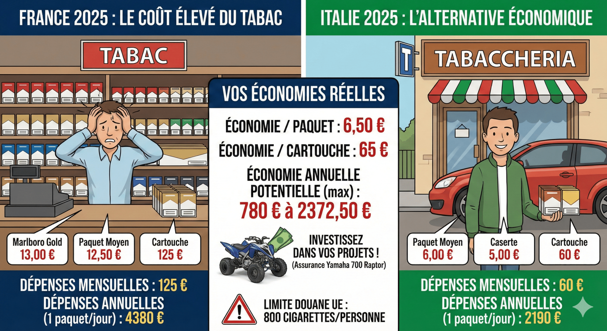 Quelles économies réelles sur votre budget tabac