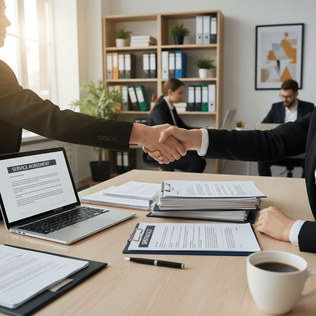 découvrez notre guide complet avec un exemple de contrat de prestation de services prêt à l'emploi, conçu pour sécuriser vos relations professionnelles en toute simplicité.