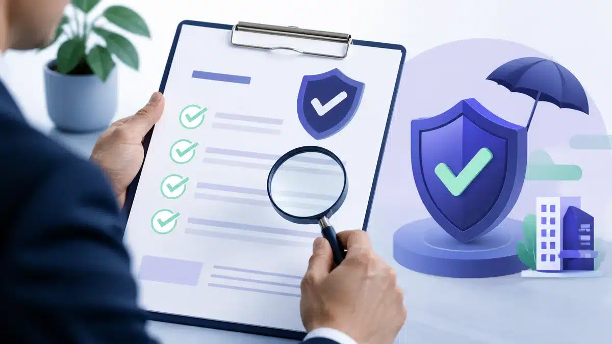 Professionnel vérifiant une attestation de responsabilité civile professionnelle