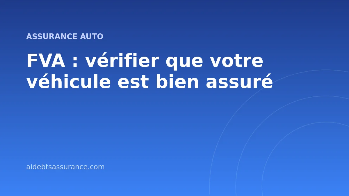 FVA : vérifier que votre véhicule est bien assuré